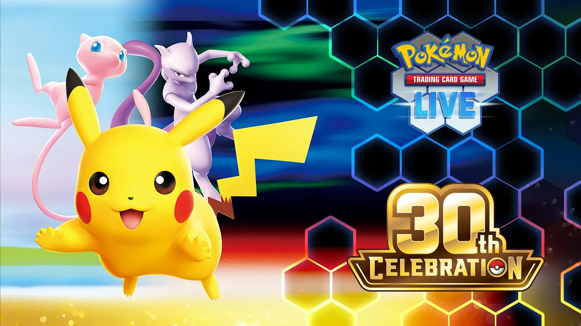 Offizielles Pokémon TCG Live Motiv zur Erweiterung 30th Celebration